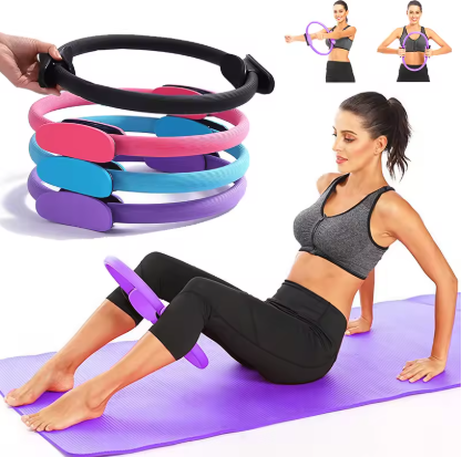 Lindora 1Pcs Yoga Pilates Ring Non-slip Sports Resistance Ring Fitness Shaping Ring Pelvic Floor Muscle Training Fitness Yoga Equipment