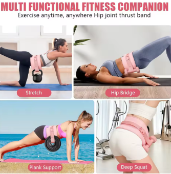 Lindora Exercise Hip Thrust Belt - Dumbbell Hip Thrust Belt, Thicken & Widen, Comfortable for Dumbbells, Kettlebells or Plates