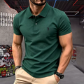 Lindora Green 100% pure cotton high-end brand men's short sleeve polo shirt 2026 summer luxury fashion pony embroidery golf top casual T-shirt  green