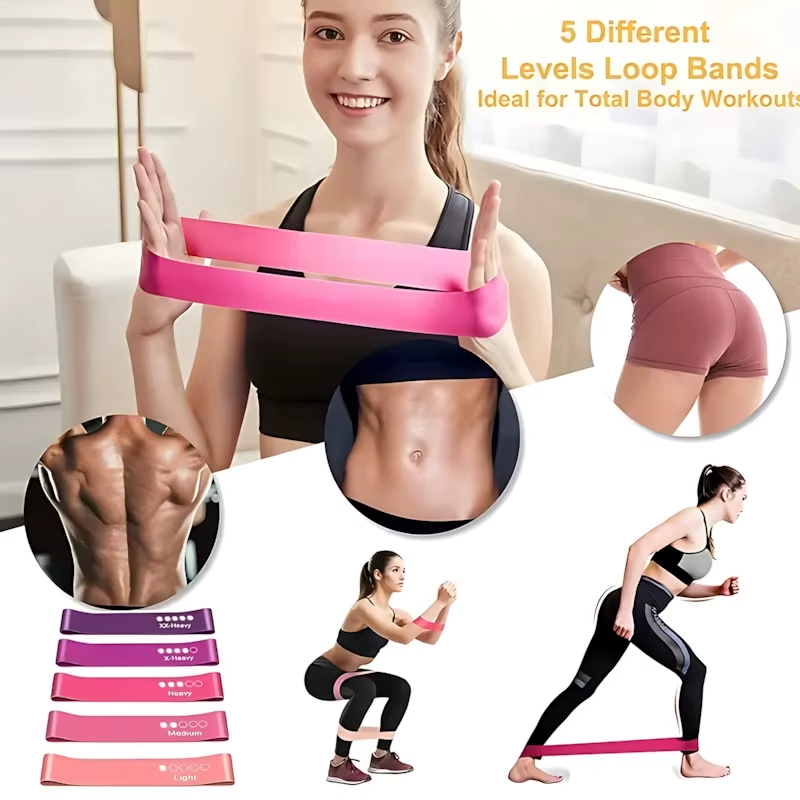 Lindora 5pcs/Set Resistance Strap, Pull-Up Strap, Pull-Up Assist Strap, Exercise Strap, Sports Strap, Leg Resistance Strap, Exercise, Muscle Training, Body Shaping, Male And Female