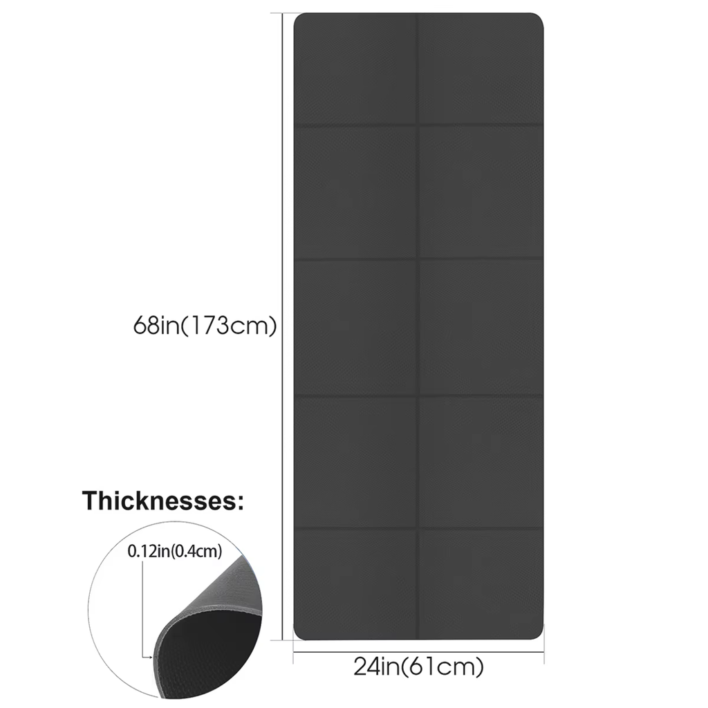 Lindora Yoga Mat Sports Fitness EVA Comfortable Foam 4mm Thick Yoga Mat Sports Yoga and Pilates Gymnastics Mat