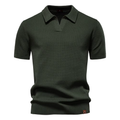 Lindora Men's Summer Breathable Black Polo Shirt Short Sleeve Solid Color Casual Polo Shirts for Men Lightweight Stretch Polo Dgray ﻿