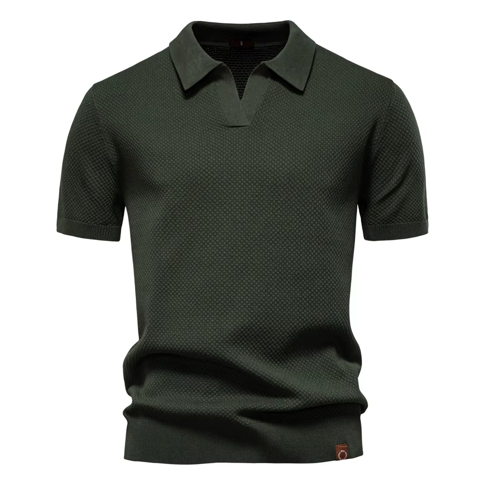 Lindora Men's Summer Breathable Black Polo Shirt Short Sleeve Solid Color Casual Polo Shirts for Men Lightweight Stretch Polo Dgray ﻿