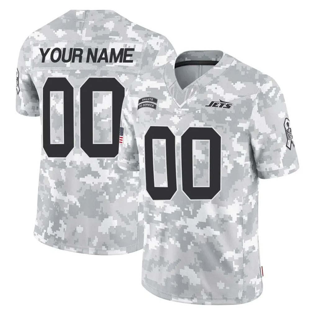 RedF Custom NY.Jets Arctic Camo Salute to Service Limited Game Any Name & Numbers Stitched Jerseys