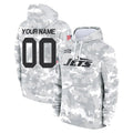 RedF Custom NY.Jets Arctic Camo Salute to Service Pullover Hoodies Limited Game Any Name & Numbers Stitched Jerseys