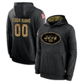 RedF Custom NY.Jets Black Salute to Service Hoodies Limited Game Any Name & Numbers Stitched Jerseys