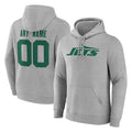 RedF Custom NY.Jets Gray LOGO Pullover Hoodies Limited Game Any Name & Numbers Stitched Jerseys