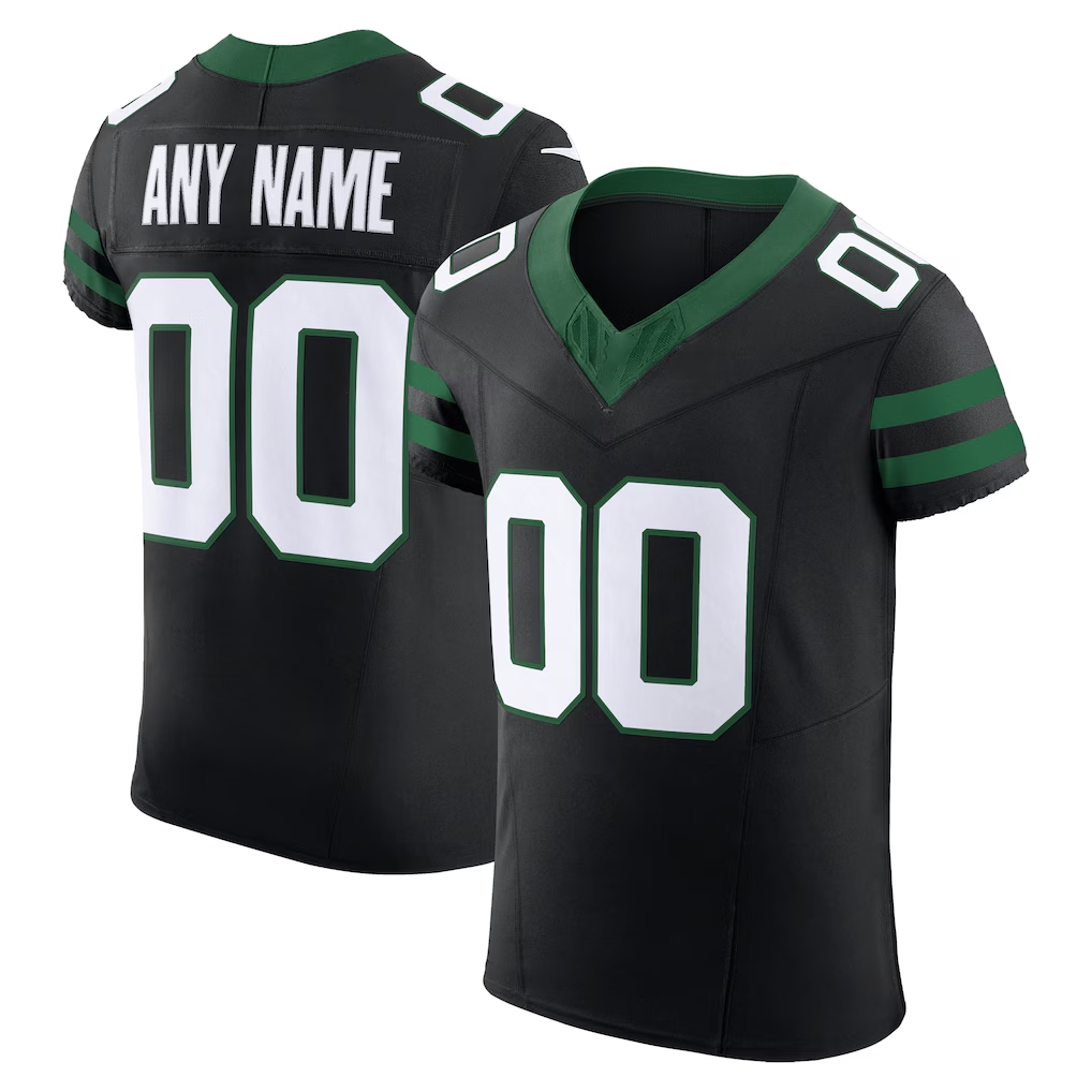 RedF Custom NY.Jets Legacy Black Alternate Vapor F.U.S.E. Elite Stitched Jerseys