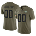 RedF Custom NY.Jets Olive Salute To Service Limited Any Name & Numbers Stitched Jerseys