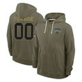 RedF Custom NY.Jets Olive Salute to Service Pullover Hoodies Limited Any Name & Numbers Stitched Jerseys