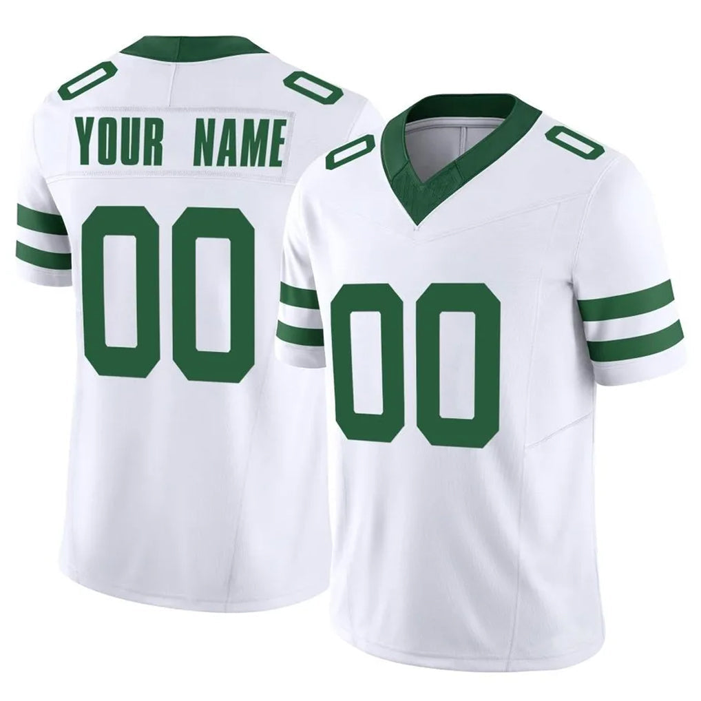 RedF Custom NY.Jets White Legacy Limited Vapor F.U.S.E. Home Game Any Name & Numbers Stitched Jerseys