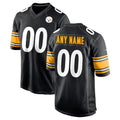 Lindora Custom P.Steelers Black Home Game Any Name & Numbers Stitched Jerseys