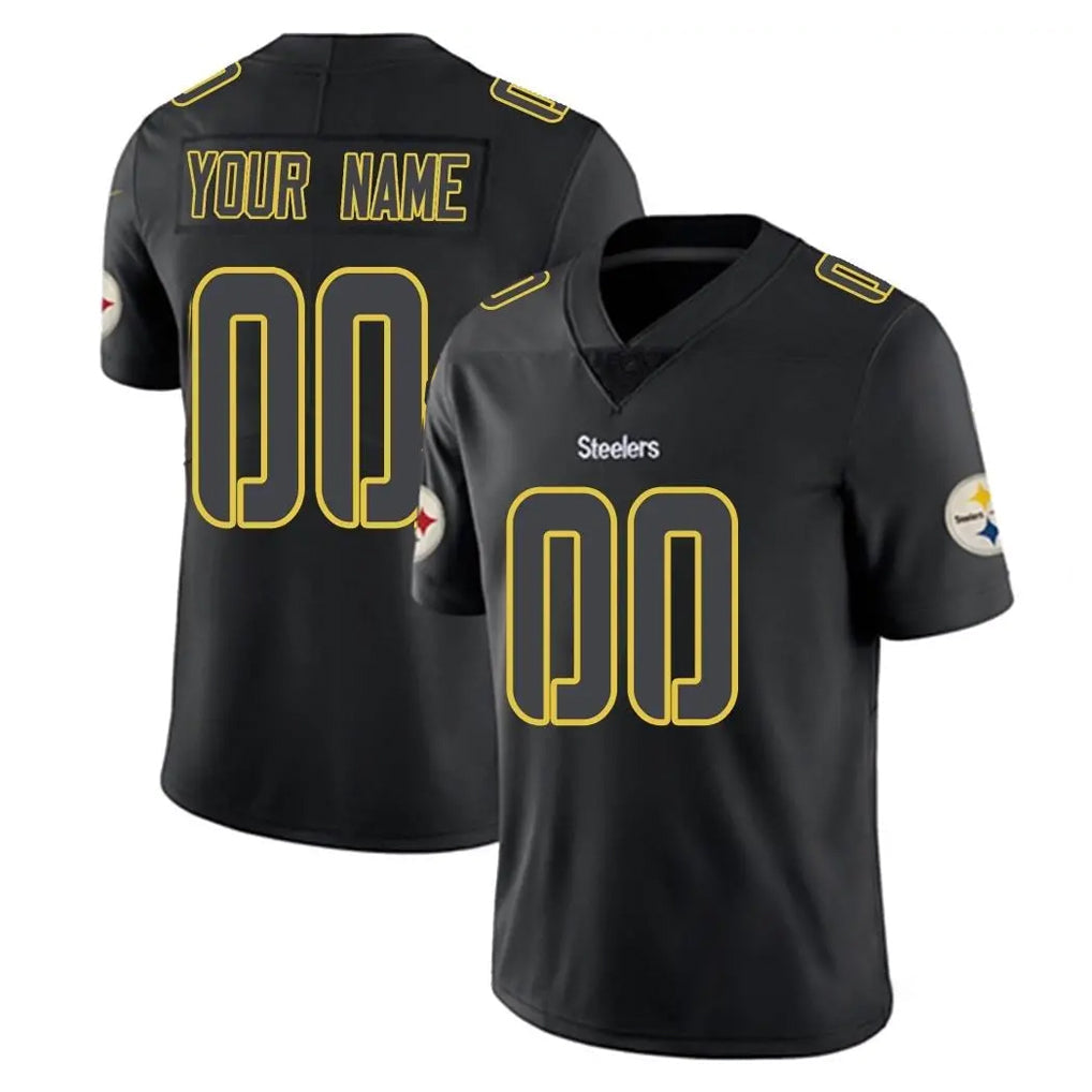 Lindora Custom P.Steelers Black Impact Limited Home Game Any Name & Numbers Stitched Jerseys