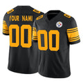 Lindora Custom P.Steelers Black Limited 2nd Alternate Vapor F.U.S.E. Home Game Any Name & Numbers Stitched Jerseys