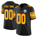 Lindora Custom P.Steelers Black Limited Color Rush Home Game Any Name & Numbers Stitched Jerseys