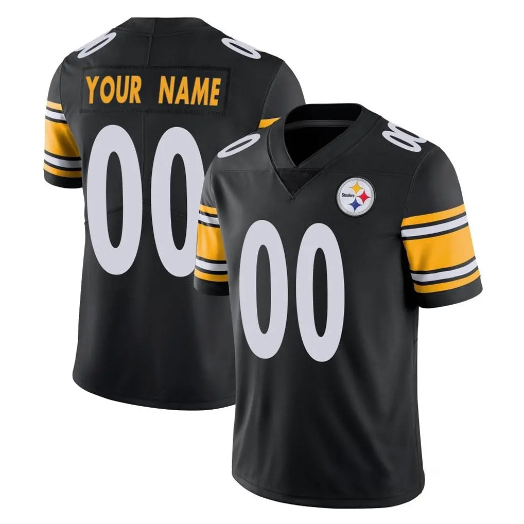 Lindora Custom P.Steelers Black Limited Vapor Untouchable Home Game Any Name & Numbers Stitched Jerseys