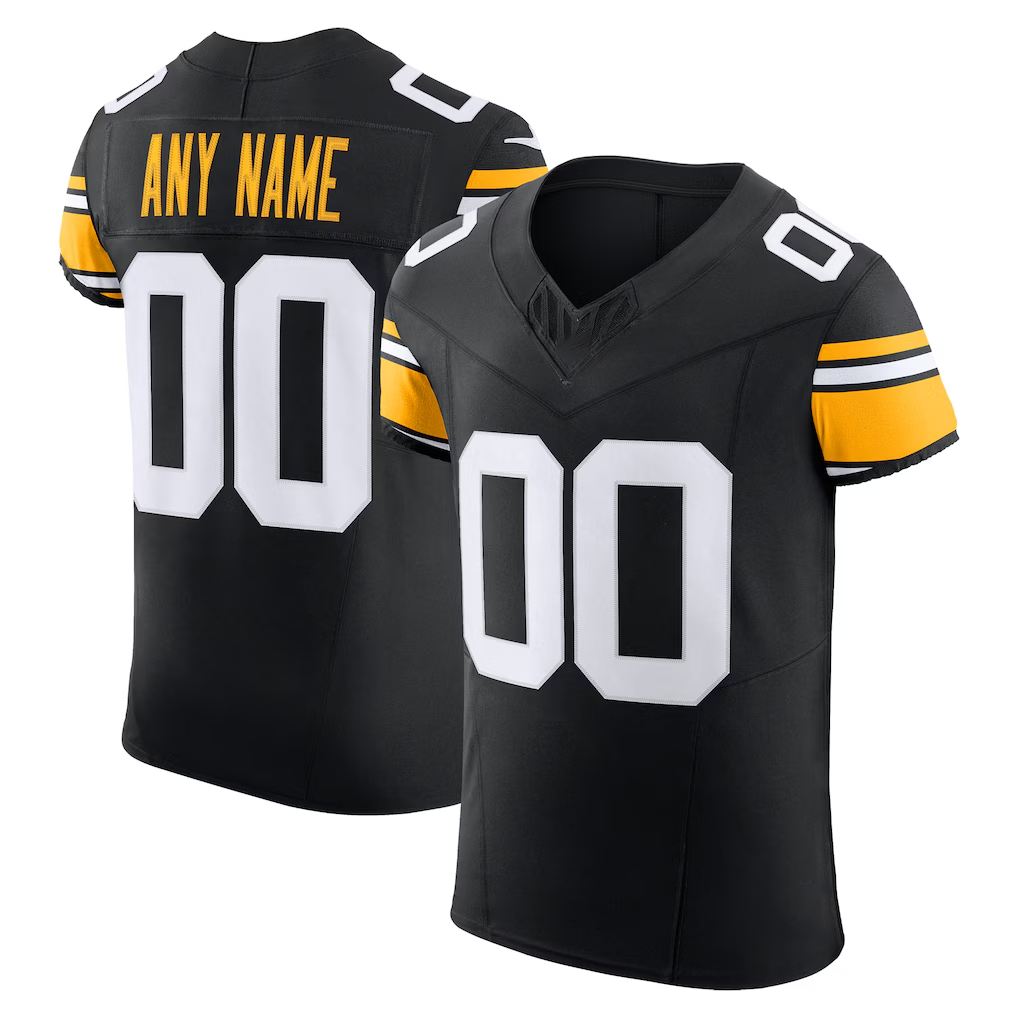 Lindora Custom P.Steelers Black Vapor F.U.S.E. Elite Stitched Jerseys