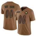 Lindora Custom P.Steelers Brown Salute To Service Limited Stitched Jerseys