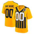 Lindora Custom P.Steelers Gold Alternate 1933 Throwback Game Stitched Jerseys