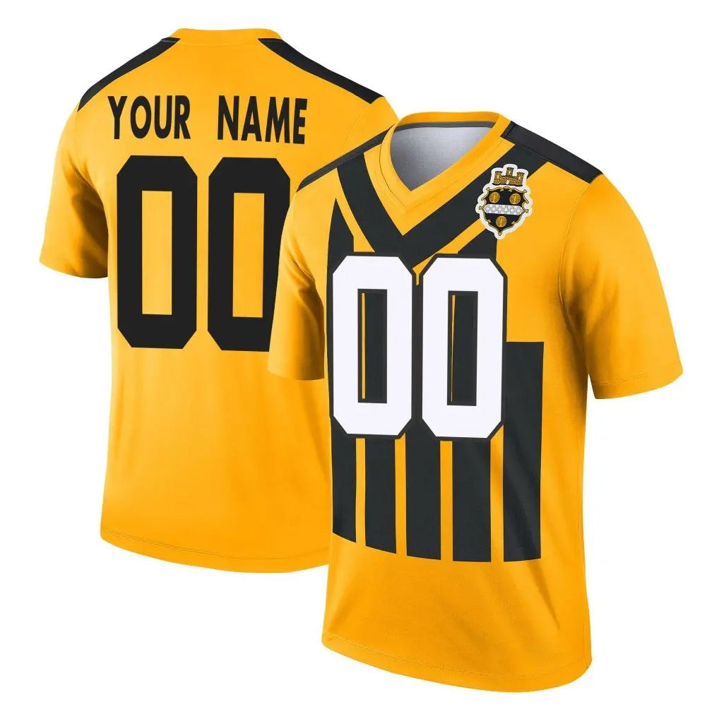 Lindora Custom P.Steelers Gold Legend Limited 1933 Throwback Performance Home Game Any Name & Numbers Stitched Jerseys