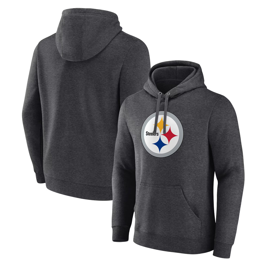 Lindora Custom P.Steelers Gray Pullover Hoodies Limited Any Name & Numbers  Stitched Jerseys