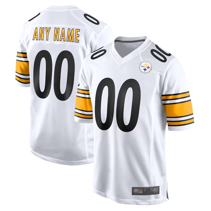 Lindora Custom P.Steelers White Home Game Stitched Jerseys