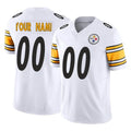 Lindora Custom P.Steelers White Limited Vapor F.U.S.E. Home Game Any Name & Numbers Stitched Jerseys
