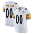 Lindora Custom P.Steelers White Limited Vapor Untouchable Home Game Any Name & Numbers Stitched Jerseys
