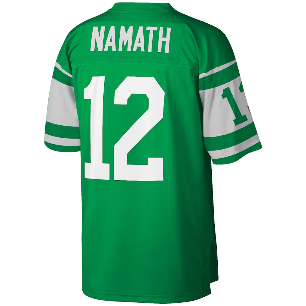 RedF NY.Jets #12 Joe Namath Mitchell & Ness Kelly Green Legacy Replica Puhic Stitched Jerseys