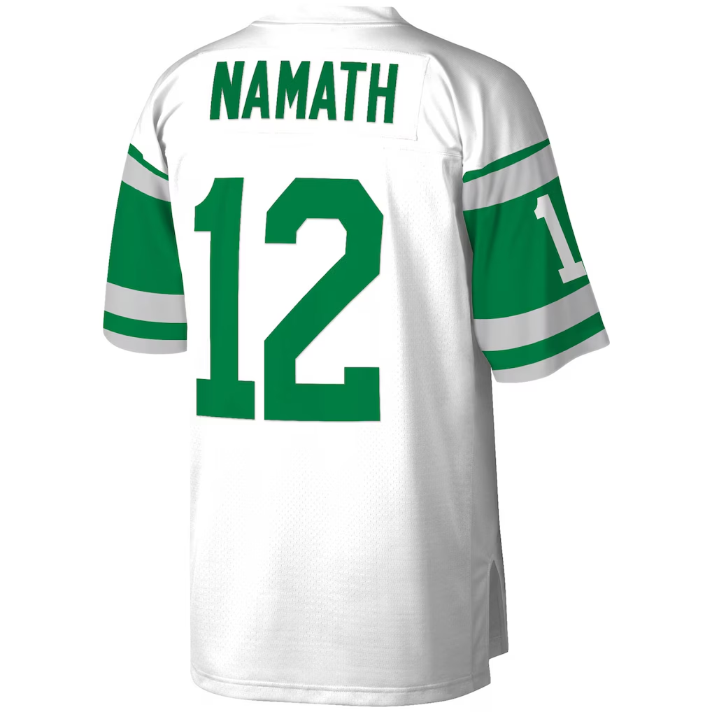 RedF NY.Jets #12 Joe Namath Mitchell & Ness White Legacy Replica Stitched Jerseys