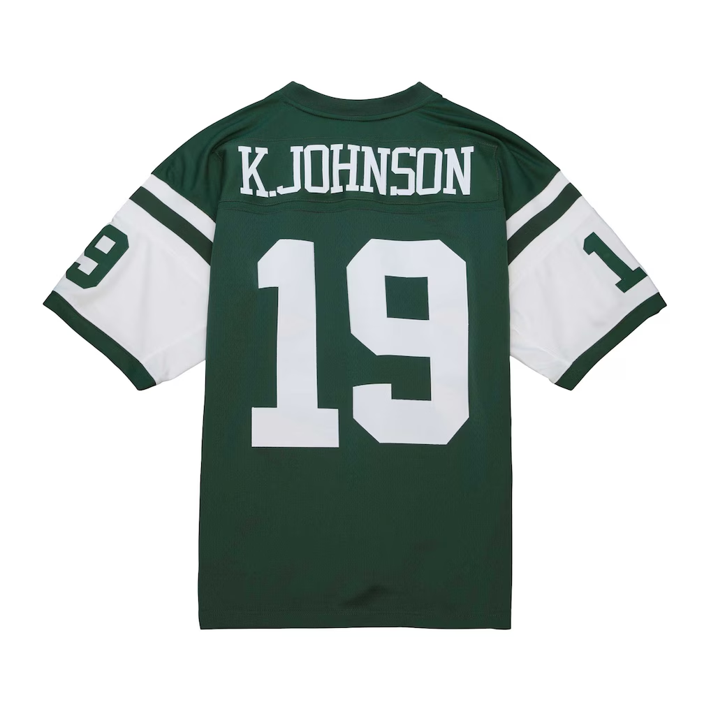 RedF NY.Jets #19 Keyshawn Johnson Mitchell & Ness Green Legacy Replica Stitched Jerseys