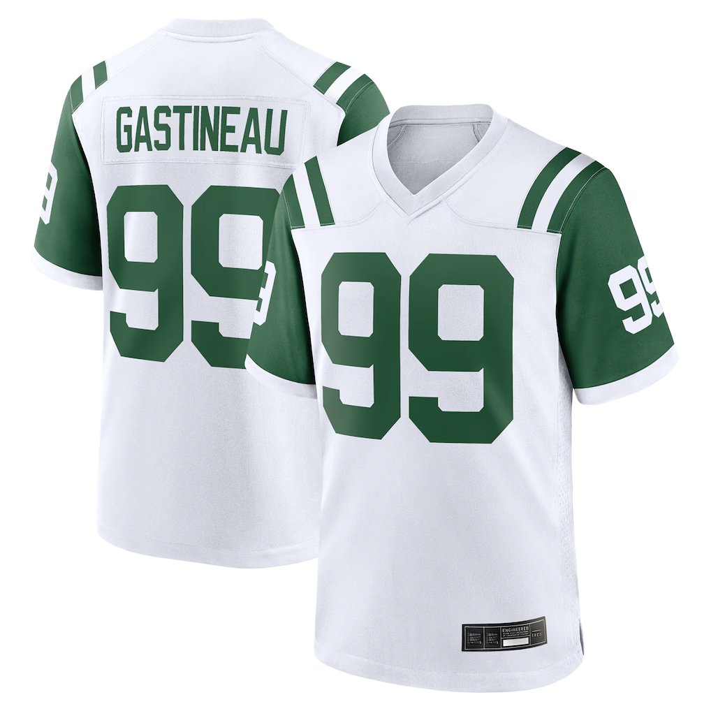 RedF NY.Jets #99 Mark Gastineau White Retired Player Alternate Game Stitched Jerseys
