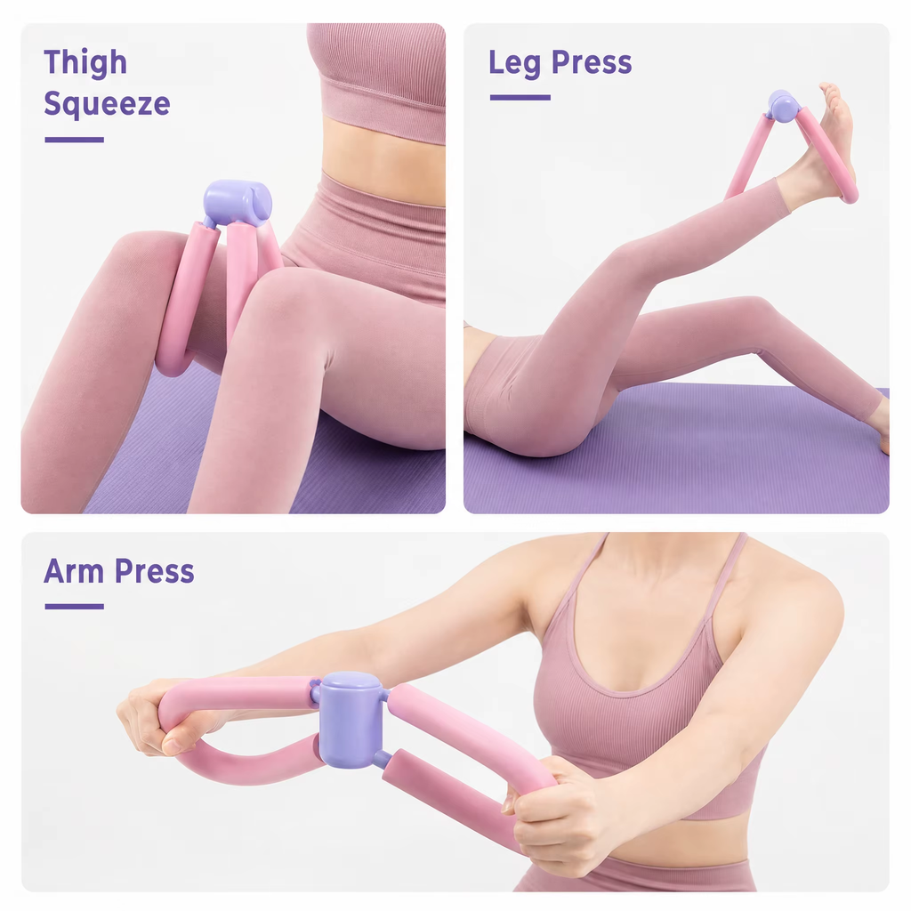 Lindora Leg Kegel Trainer – Fleece Material, Home Leg Muscle Training, Yoga Use, Pelvic Floor Exercise