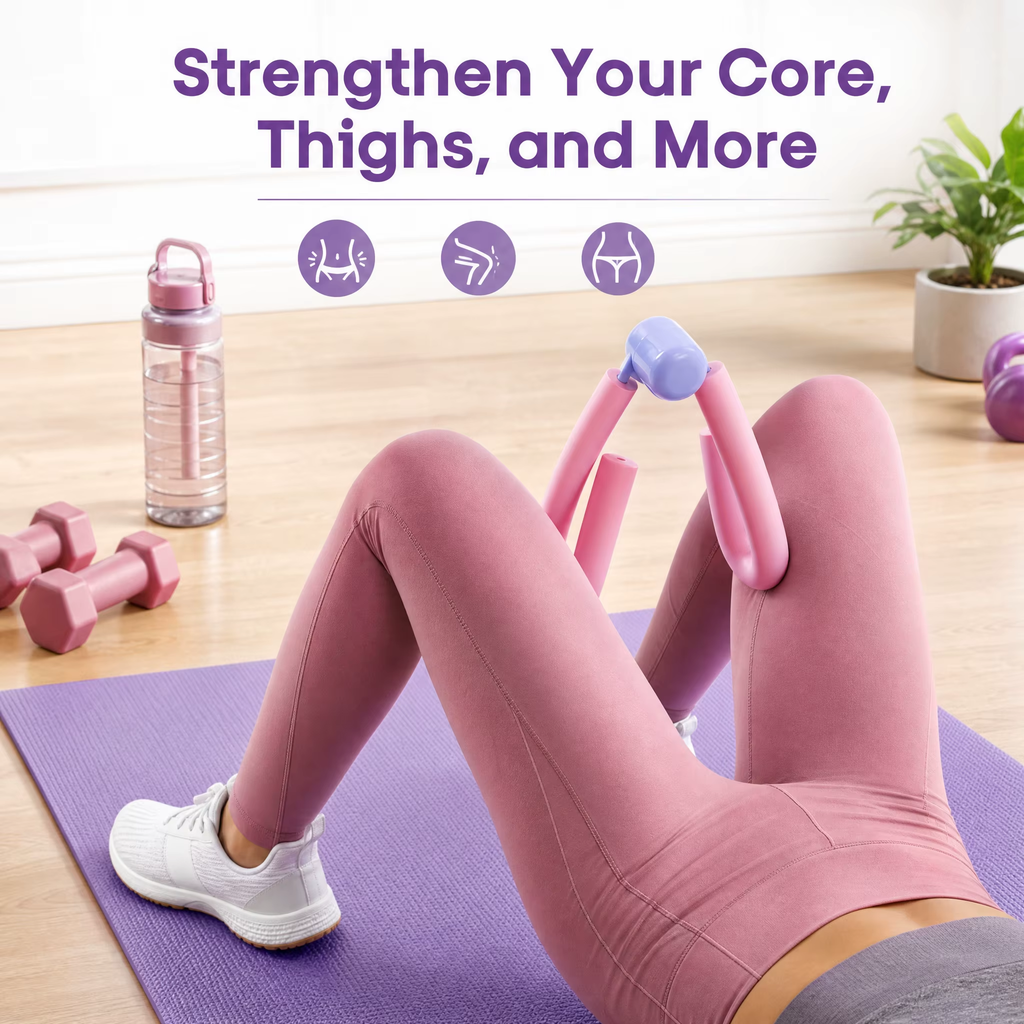 Lindora Leg Kegel Trainer – Fleece Material, Home Leg Muscle Training, Yoga Use, Pelvic Floor Exercise