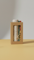 Embroidered Linen Banner Kit with Modern Motifs